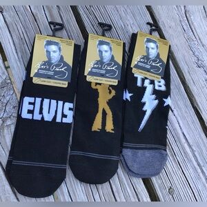 NEW Lot 3 Pair Mens ELVIS Brand Socks Gift Dad Father Men Guy Music Metch